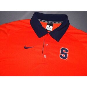 Nike Dri-Fit SYRACUSE ORANGE Performance Polo Golf Shirt Men's Medium